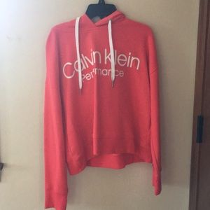 Hooded Calvin Klein Performance pink sweatshirt